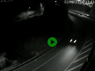 Caméra autoroute à la jonction entre l'A7 et la D301 (Boulevard urbain Sud de Lyon) à Feyzin, au sud de Lyon. Vue orientée vers Mions