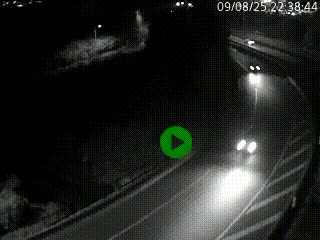 Caméra autoroute à la jonction entre l'A7 et la D301 (Boulevard urbain Sud de Lyon) à Feyzin, au sud de Lyon. Vue orientée vers Mions