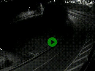 Caméra autoroute à la jonction entre l'A7 et la D301 (Boulevard urbain Sud de Lyon) à Feyzin, au sud de Lyon. Vue orientée vers Mions