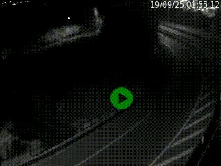 Caméra autoroute à la jonction entre l'A7 et la D301 (Boulevard urbain Sud de Lyon) à Feyzin, au sud de Lyon. Vue orientée vers Mions
