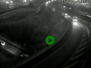 <h2>Caméra autoroute à la jonction entre l'A7 et la D301 (Boulevard urbain Sud de Lyon) à Feyzin, au sud de Lyon. Vue orientée vers Mions</h2>