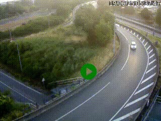 <h2>Caméra autoroute à la jonction entre l'A7 et la D301 (Boulevard urbain Sud de Lyon) à Feyzin, au sud de Lyon. Vue orientée vers Mions</h2>