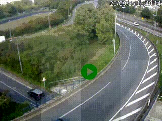 <h2>Caméra autoroute à la jonction entre l'A7 et la D301 (Boulevard urbain Sud de Lyon) à Feyzin, au sud de Lyon. Vue orientée vers Mions</h2>