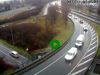 <h2>Caméra autoroute à la jonction entre l'A7 et la D301 (Boulevard urbain Sud de Lyon) à Feyzin, au sud de Lyon. Vue orientée vers Mions</h2>