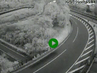 <h2>Caméra autoroute à la jonction entre l'A7 et la D301 (Boulevard urbain Sud de Lyon) à Feyzin, au sud de Lyon. Vue orientée vers Mions</h2>
