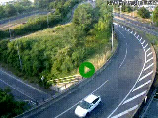 <h2>Caméra autoroute à la jonction entre l'A7 et la D301 (Boulevard urbain Sud de Lyon) à Feyzin, au sud de Lyon. Vue orientée vers Mions</h2>