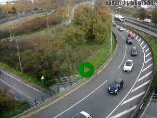<h2>Caméra autoroute à la jonction entre l'A7 et la D301 (Boulevard urbain Sud de Lyon) à Feyzin, au sud de Lyon. Vue orientée vers Mions</h2>