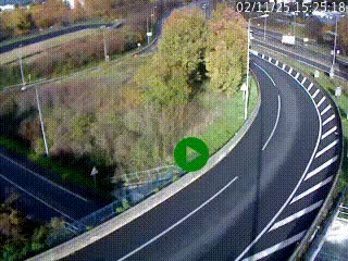 <h2>Caméra autoroute à la jonction entre l'A7 et la D301 (Boulevard urbain Sud de Lyon) à Feyzin, au sud de Lyon. Vue orientée vers Mions</h2>
