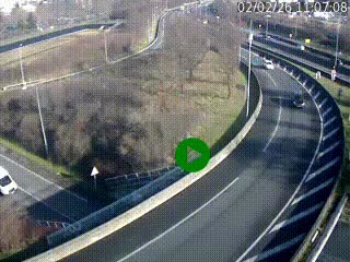 <h2>Caméra autoroute à la jonction entre l'A7 et la D301 (Boulevard urbain Sud de Lyon) à Feyzin, au sud de Lyon. Vue orientée vers Mions</h2>