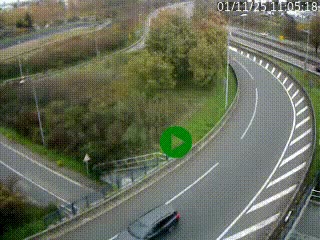 <h2>Caméra autoroute à la jonction entre l'A7 et la D301 (Boulevard urbain Sud de Lyon) à Feyzin, au sud de Lyon. Vue orientée vers Mions</h2>