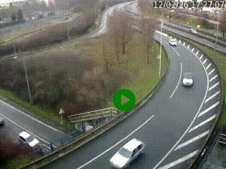 <h2>Caméra autoroute à la jonction entre l'A7 et la D301 (Boulevard urbain Sud de Lyon) à Feyzin, au sud de Lyon. Vue orientée vers Mions</h2>