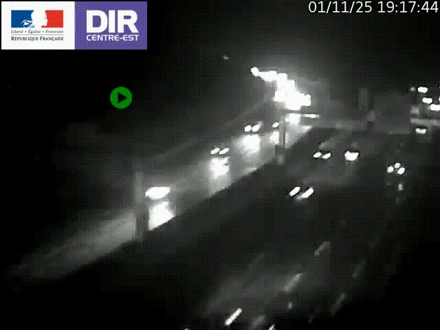 <h2>Caméra de circulation routière sur le boulevard périphérique Laurent Bonnevay de Lyon (D383) à hauteur de Bron, avant la jonction avec l'A43. Vue orientée vers l'échangeur</h2>