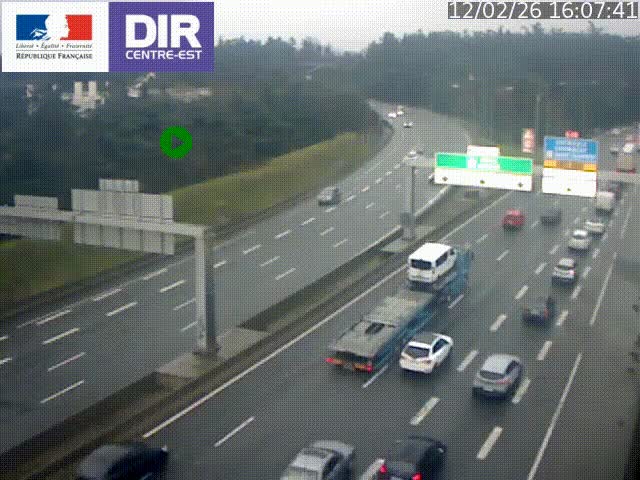 <h2>Caméra de circulation routière sur le boulevard périphérique Laurent Bonnevay de Lyon (D383) à hauteur de Bron, avant la jonction avec l'A43. Vue orientée vers l'échangeur</h2>