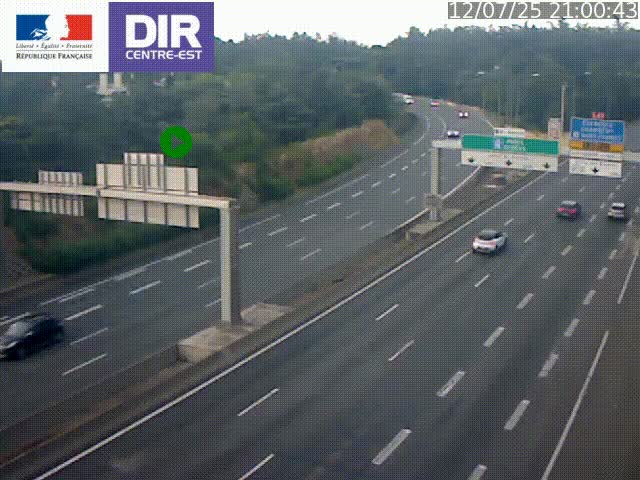 <h2>Caméra de circulation routière sur le boulevard périphérique Laurent Bonnevay de Lyon (D383) à hauteur de Bron, avant la jonction avec l'A43. Vue orientée vers l'échangeur</h2>