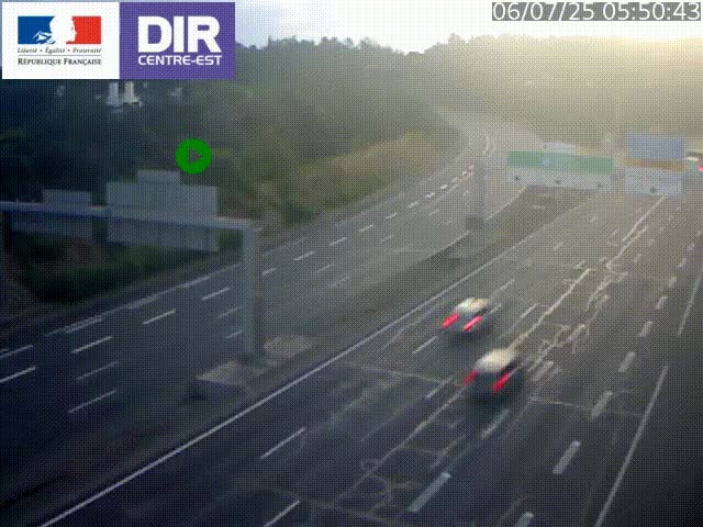 <h2>Caméra de circulation routière sur le boulevard périphérique Laurent Bonnevay de Lyon (D383) à hauteur de Bron, avant la jonction avec l'A43. Vue orientée vers l'échangeur</h2>
