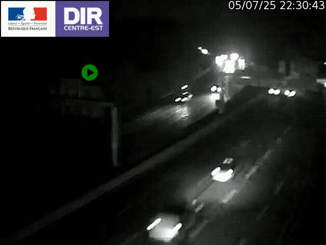 <h2>Caméra de circulation routière sur le boulevard périphérique Laurent Bonnevay de Lyon (D383) à hauteur de Bron, avant la jonction avec l'A43. Vue orientée vers l'échangeur</h2>