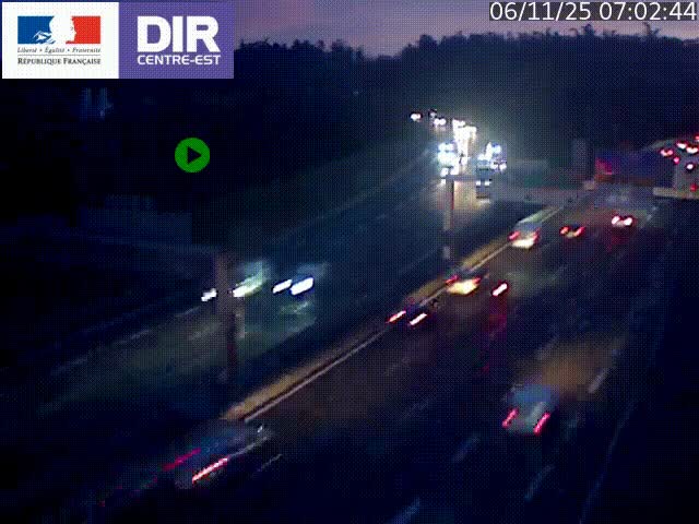 <h2>Caméra de circulation routière sur le boulevard périphérique Laurent Bonnevay de Lyon (D383) à hauteur de Bron, avant la jonction avec l'A43. Vue orientée vers l'échangeur</h2>