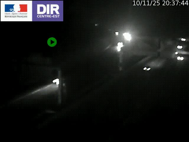 Caméra de circulation routière sur le boulevard périphérique Laurent Bonnevay de Lyon (D383) à hauteur de Bron, avant la jonction avec l'A43. Vue orientée vers l'échangeur