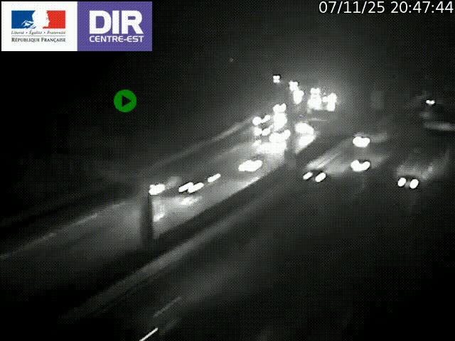 <h2>Caméra de circulation routière sur le boulevard périphérique Laurent Bonnevay de Lyon (D383) à hauteur de Bron, avant la jonction avec l'A43. Vue orientée vers l'échangeur</h2>