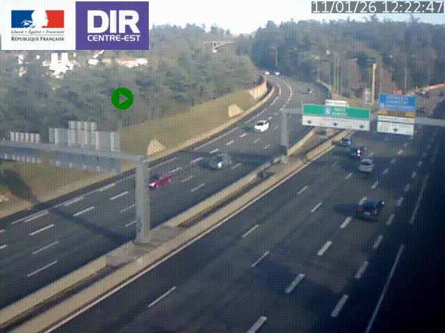 <h2>Caméra de circulation routière sur le boulevard périphérique Laurent Bonnevay de Lyon (D383) à hauteur de Bron, avant la jonction avec l'A43. Vue orientée vers l'échangeur</h2>