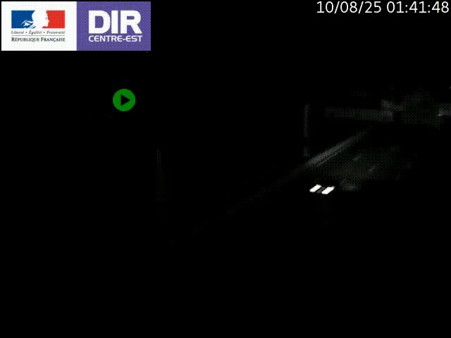 Caméra de circulation routière sur le boulevard périphérique Laurent Bonnevay de Lyon (D383) à hauteur de Bron, avant la jonction avec l'A43. Vue orientée vers l'échangeur