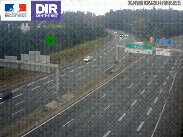 <h2>Caméra de circulation routière sur le boulevard périphérique Laurent Bonnevay de Lyon (D383) à hauteur de Bron, avant la jonction avec l'A43. Vue orientée vers l'échangeur</h2>