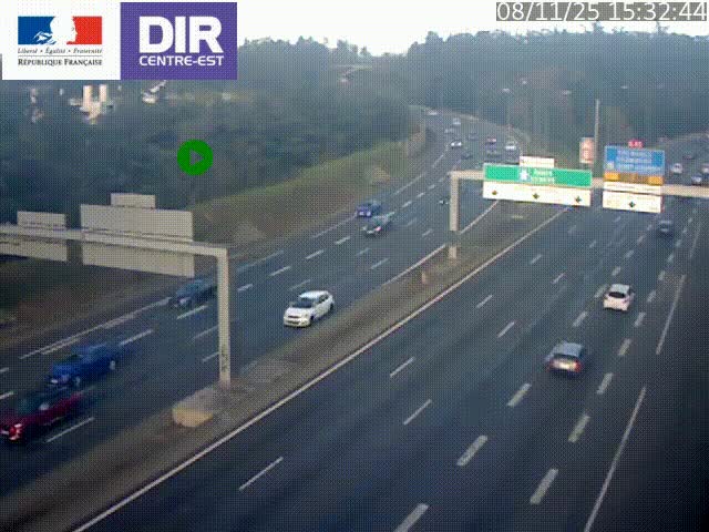 <h2>Caméra de circulation routière sur le boulevard périphérique Laurent Bonnevay de Lyon (D383) à hauteur de Bron, avant la jonction avec l'A43. Vue orientée vers l'échangeur</h2>
