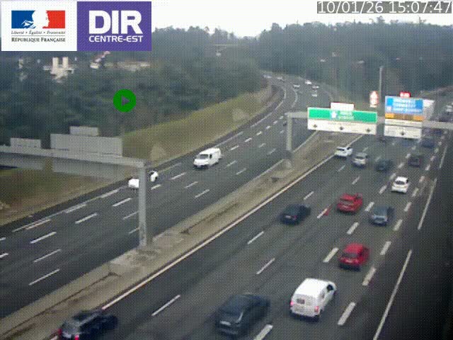<h2>Caméra de circulation routière sur le boulevard périphérique Laurent Bonnevay de Lyon (D383) à hauteur de Bron, avant la jonction avec l'A43. Vue orientée vers l'échangeur</h2>