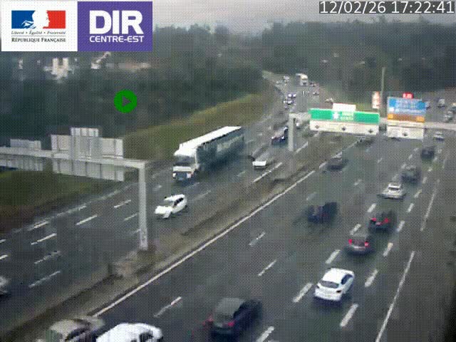 <h2>Caméra de circulation routière sur le boulevard périphérique Laurent Bonnevay de Lyon (D383) à hauteur de Bron, avant la jonction avec l'A43. Vue orientée vers l'échangeur</h2>