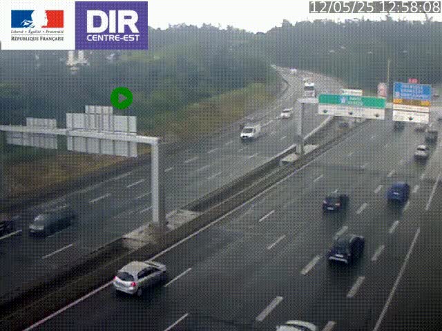<h2>Caméra de circulation routière sur le boulevard périphérique Laurent Bonnevay de Lyon (D383) à hauteur de Bron, avant la jonction avec l'A43. Vue orientée vers l'échangeur</h2>
