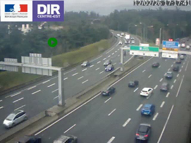<h2>Caméra de circulation routière sur le boulevard périphérique Laurent Bonnevay de Lyon (D383) à hauteur de Bron, avant la jonction avec l'A43. Vue orientée vers l'échangeur</h2>