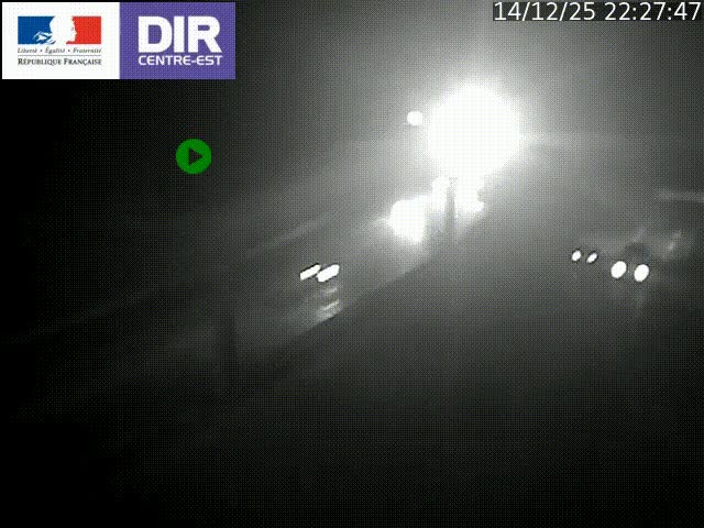 Caméra de circulation routière sur le boulevard périphérique Laurent Bonnevay de Lyon (D383) à hauteur de Bron, avant la jonction avec l'A43. Vue orientée vers l'échangeur