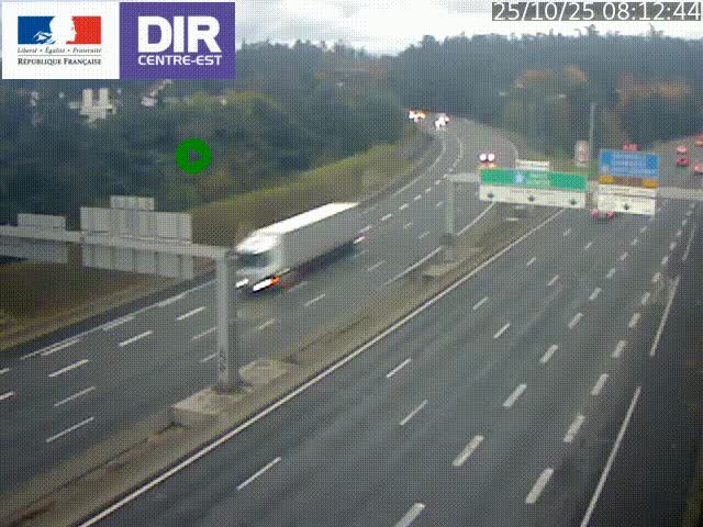 <h2>Caméra de circulation routière sur le boulevard périphérique Laurent Bonnevay de Lyon (D383) à hauteur de Bron, avant la jonction avec l'A43. Vue orientée vers l'échangeur</h2>