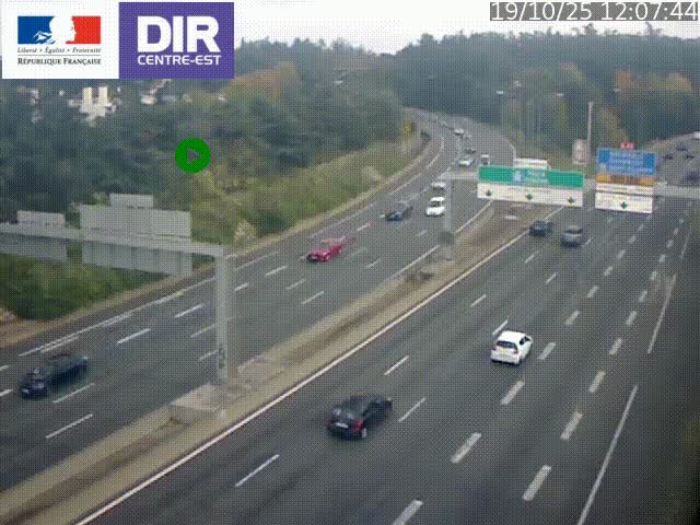 <h2>Caméra de circulation routière sur le boulevard périphérique Laurent Bonnevay de Lyon (D383) à hauteur de Bron, avant la jonction avec l'A43. Vue orientée vers l'échangeur</h2>