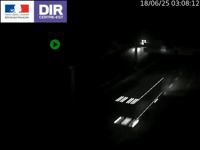 Caméra de circulation routière sur le boulevard périphérique Laurent Bonnevay de Lyon (D383) à hauteur de Bron, avant la jonction avec l'A43. Vue orientée vers l'échangeur