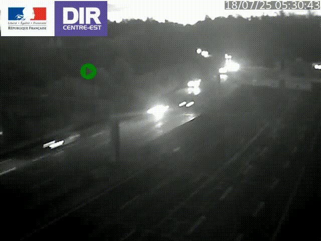 <h2>Caméra de circulation routière sur le boulevard périphérique Laurent Bonnevay de Lyon (D383) à hauteur de Bron, avant la jonction avec l'A43. Vue orientée vers l'échangeur</h2>