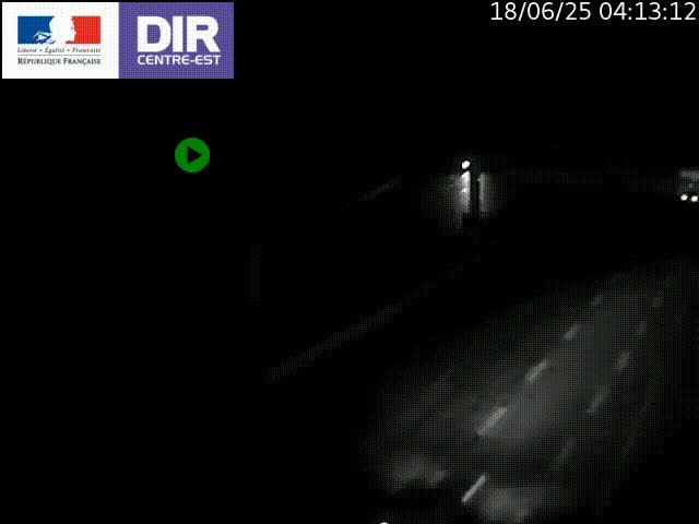 Caméra de circulation routière sur le boulevard périphérique Laurent Bonnevay de Lyon (D383) à hauteur de Bron, avant la jonction avec l'A43. Vue orientée vers l'échangeur
