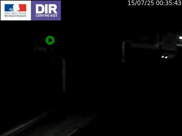 Caméra de circulation routière sur le boulevard périphérique Laurent Bonnevay de Lyon (D383) à hauteur de Bron, avant la jonction avec l'A43. Vue orientée vers l'échangeur