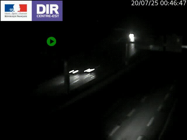 Caméra de circulation routière sur le boulevard périphérique Laurent Bonnevay de Lyon (D383) à hauteur de Bron, avant la jonction avec l'A43. Vue orientée vers l'échangeur