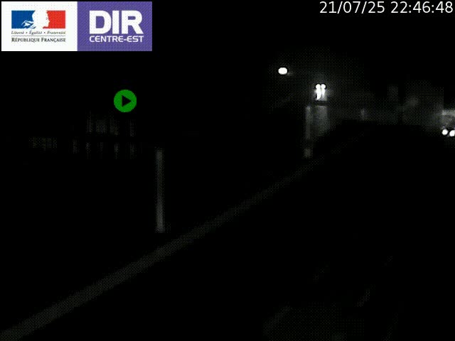 Caméra de circulation routière sur le boulevard périphérique Laurent Bonnevay de Lyon (D383) à hauteur de Bron, avant la jonction avec l'A43. Vue orientée vers l'échangeur