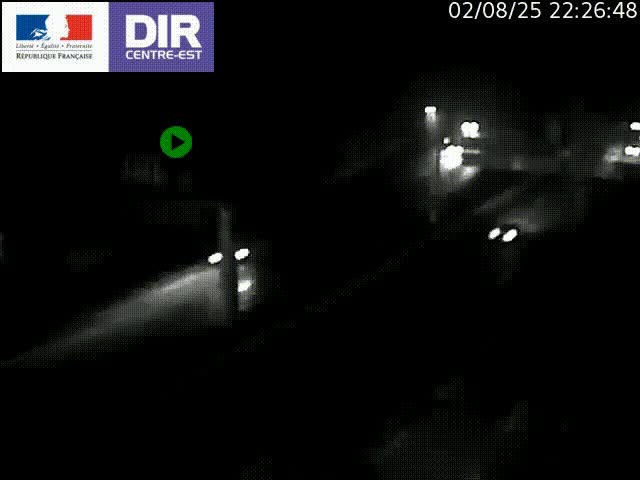 Caméra de circulation routière sur le boulevard périphérique Laurent Bonnevay de Lyon (D383) à hauteur de Bron, avant la jonction avec l'A43. Vue orientée vers l'échangeur