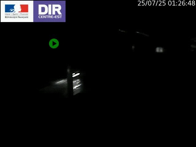Caméra de circulation routière sur le boulevard périphérique Laurent Bonnevay de Lyon (D383) à hauteur de Bron, avant la jonction avec l'A43. Vue orientée vers l'échangeur