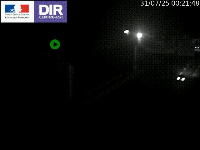 Caméra de circulation routière sur le boulevard périphérique Laurent Bonnevay de Lyon (D383) à hauteur de Bron, avant la jonction avec l'A43. Vue orientée vers l'échangeur
