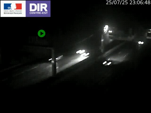 Caméra de circulation routière sur le boulevard périphérique Laurent Bonnevay de Lyon (D383) à hauteur de Bron, avant la jonction avec l'A43. Vue orientée vers l'échangeur