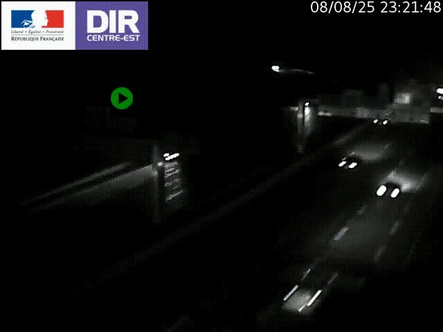 Caméra de circulation routière sur le boulevard périphérique Laurent Bonnevay de Lyon (D383) à hauteur de Bron, avant la jonction avec l'A43. Vue orientée vers l'échangeur