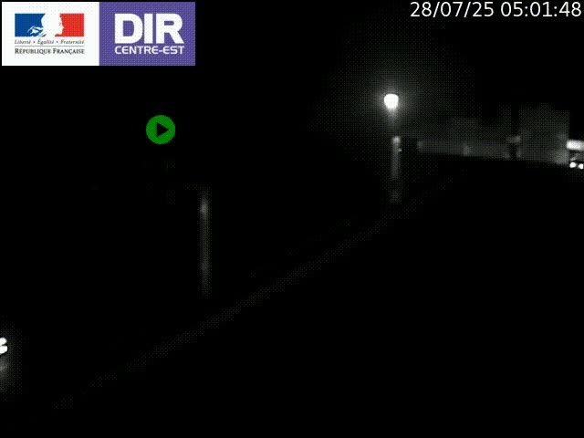 Caméra de circulation routière sur le boulevard périphérique Laurent Bonnevay de Lyon (D383) à hauteur de Bron, avant la jonction avec l'A43. Vue orientée vers l'échangeur