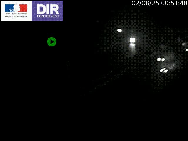 Caméra de circulation routière sur le boulevard périphérique Laurent Bonnevay de Lyon (D383) à hauteur de Bron, avant la jonction avec l'A43. Vue orientée vers l'échangeur