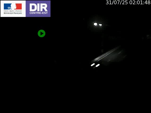 Caméra de circulation routière sur le boulevard périphérique Laurent Bonnevay de Lyon (D383) à hauteur de Bron, avant la jonction avec l'A43. Vue orientée vers l'échangeur