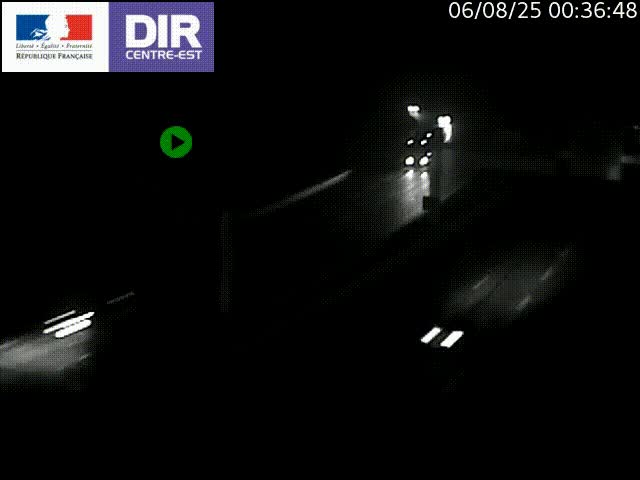 Caméra de circulation routière sur le boulevard périphérique Laurent Bonnevay de Lyon (D383) à hauteur de Bron, avant la jonction avec l'A43. Vue orientée vers l'échangeur