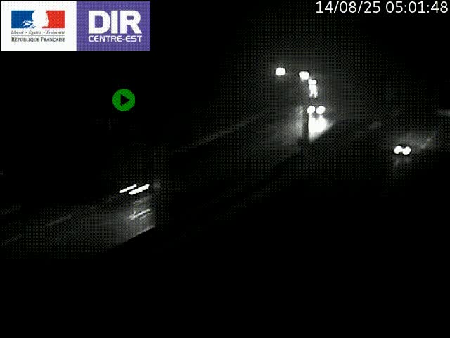 Caméra de circulation routière sur le boulevard périphérique Laurent Bonnevay de Lyon (D383) à hauteur de Bron, avant la jonction avec l'A43. Vue orientée vers l'échangeur